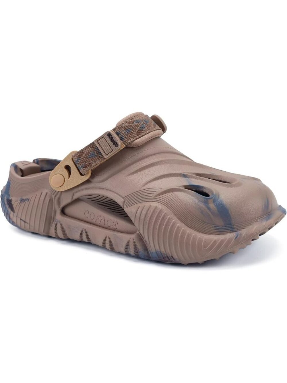 Men's Camo Beige Brown Recovery Clogs Orthopedic Mules Thick Sport Sandal Shoes
